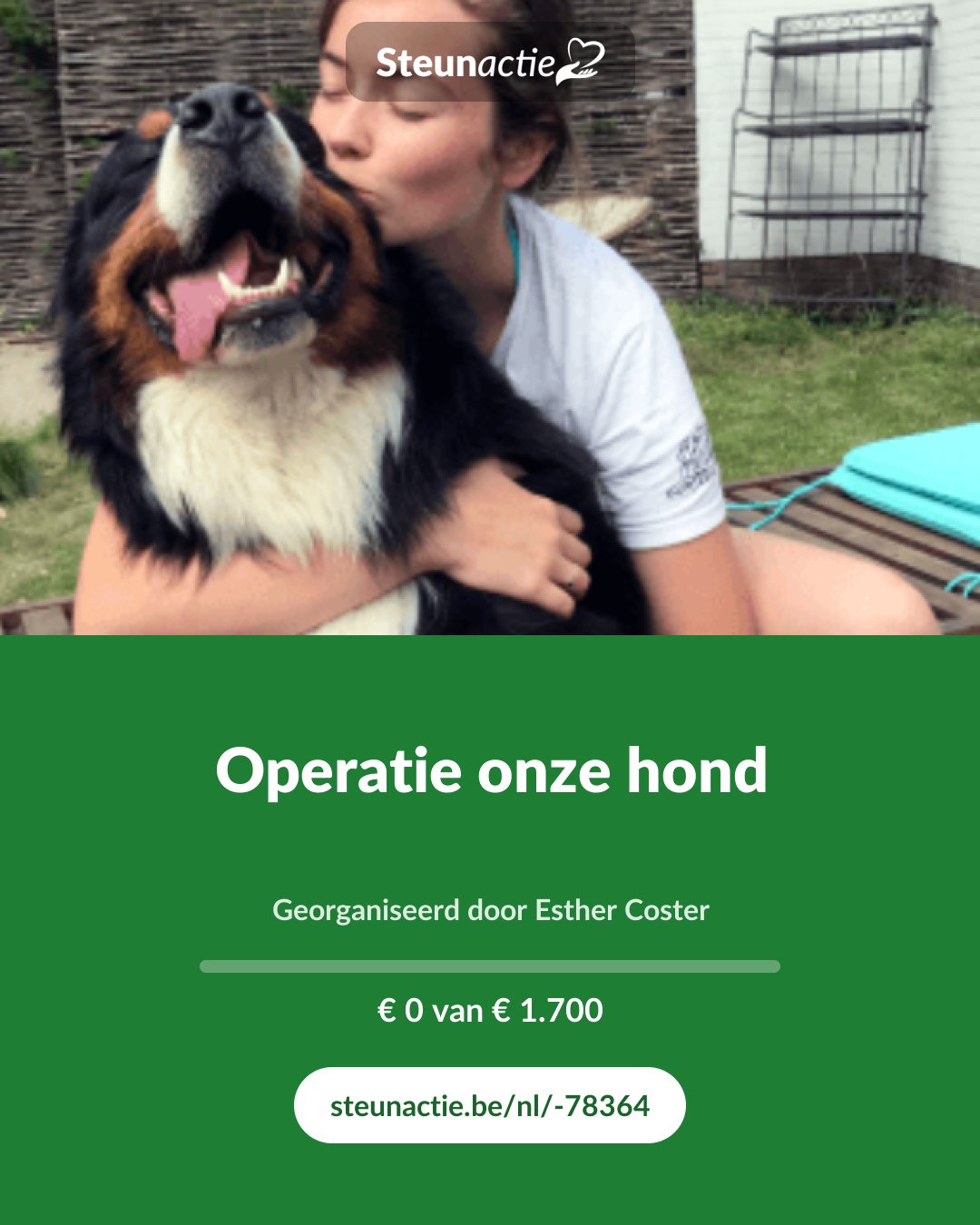 Operatie onze hond - Crowdfunding Steunactie