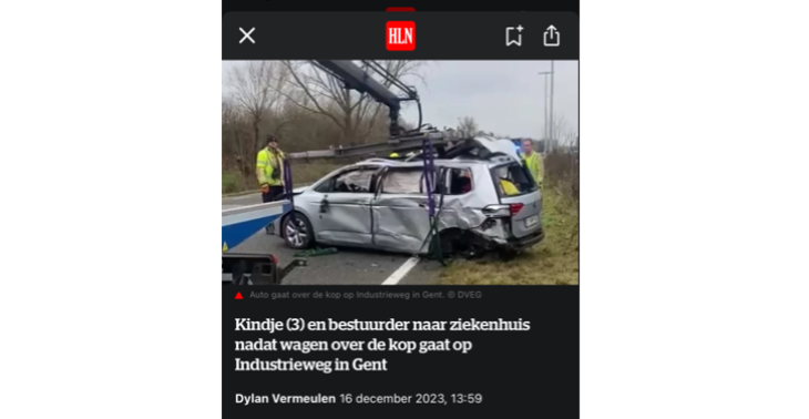 Auto-ongeluk vader en dochter