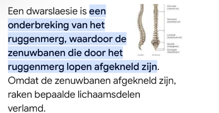 Steun mensen met dwarslaesie (halve)