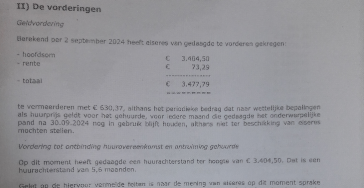 Huisuitzetting schulden na diefstal in revalidatiecentrum na hersenbloeding