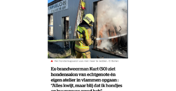Brand vernielde Corgi & Co