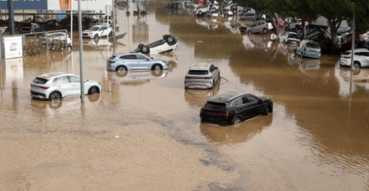 Overstroming gebied spanje