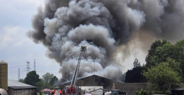 Zware brand in Temse