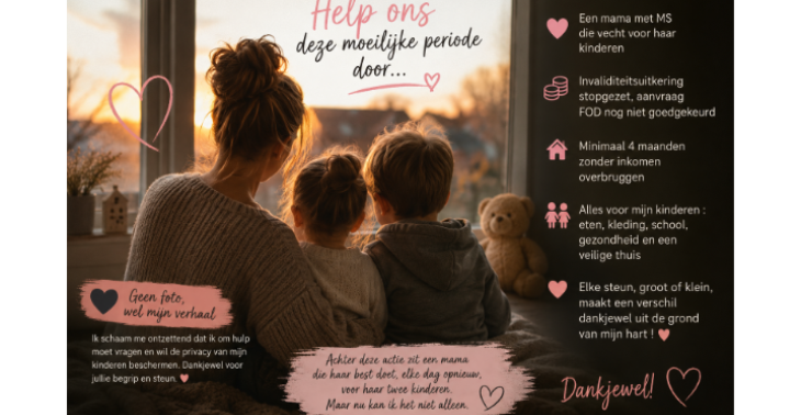 ❤️ Help een mama met MS en haar twee kinderen