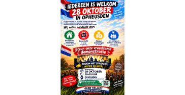 Steun onze vreedzame demonstratie in Opheusden!  Op woensdag 28 oktober
